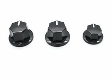 3 Black Bass Guitar Fluted