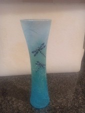 Blue Glass Vase 20 Cm High