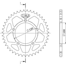 Aluminum Sprocket P525-D44 for
