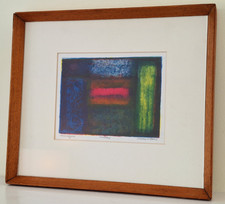 Original Contemporary Abstract Monotype, Signed & Framed,  H26xW30cm