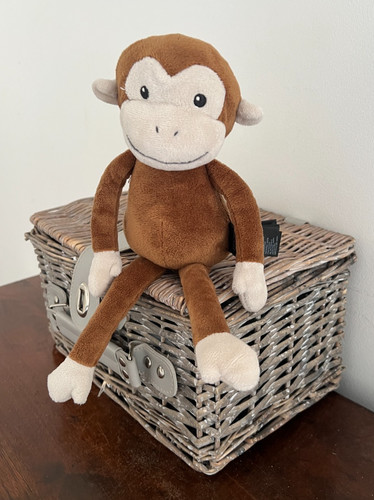 Brown monkey soft toy - brown,