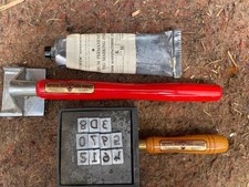 Vintage Ketchum Farm Animal Tattoo Slapper, Pad And Ink And Pin Plates