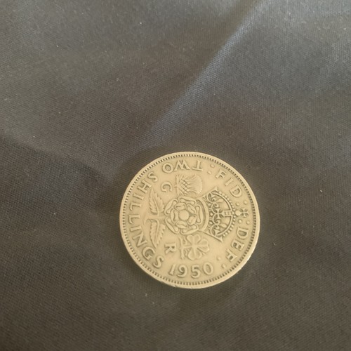 Two shillings coin 1950 united - two,