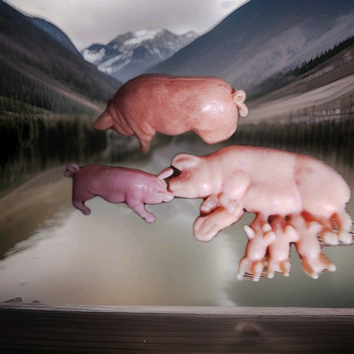 Vintage britain farm pigs - farm,