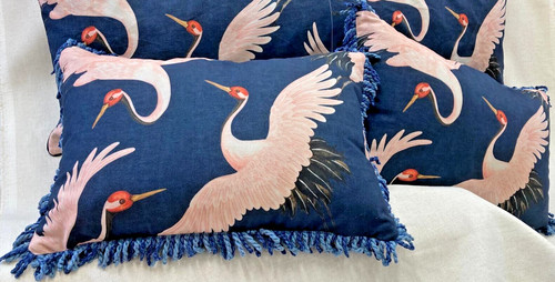 Handmade frilled cushion - frilled, –