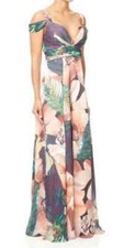 FOREVER UNIQUE "BILLIE" GIANT FLORAL MAXI DRESS SIZE 10