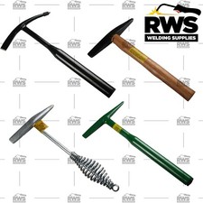 Welders Chipping Hammer Spring Tubular Rockweld Wooden Handle Slag Removal Weld