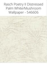 5x Rasch wallpaper Poetry distressed white Mushroom palm