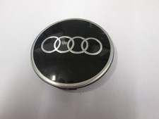 AUDI GENUINE  Center WHEEL cap 81A601170 BLACK WITH CHROME DECAL AND RING X1