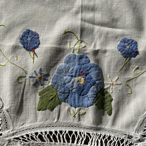 Antique appliqué lace - antique,