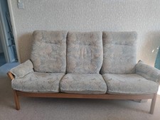 Ercol, 3 seat sofa, with upholstered cushions and real crafted wood frame
