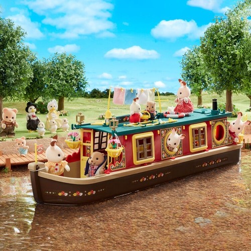 Sylvanian families canal boat - families,