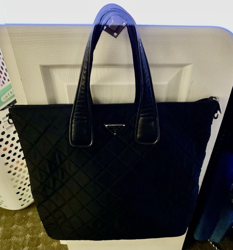 Prada black tote bag - bag, zip