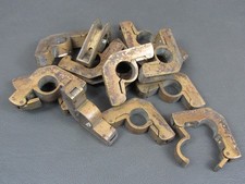 Antique set of 14 stair rod brackets 7 pairs for 3/4" wide rods H&H spare parts