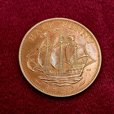 🇬🇧 1966 Half Penny Coin