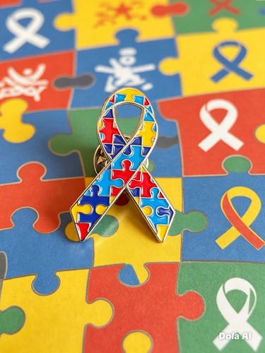Autism awareness lapel - autism, pin