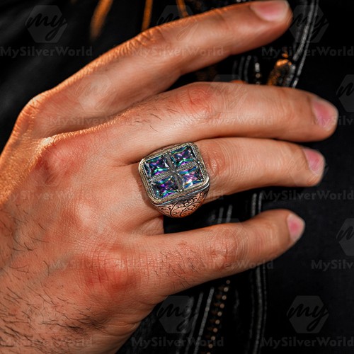 925 sterling silver octagon - 925,