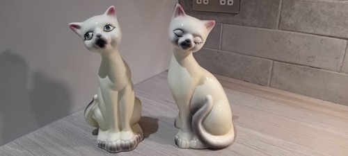 Siamese cat porcelain - cat,