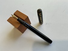 Conway Stewart No 388 Black Vintage Fountain Pen 14ct Oblique Broad Gold Nib