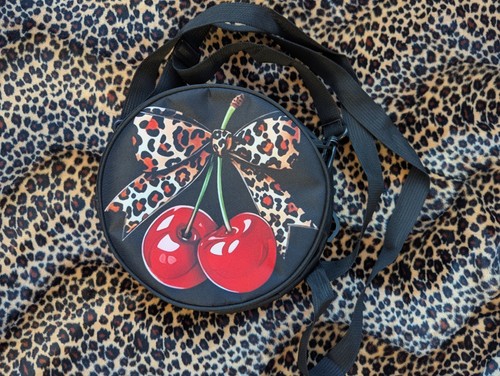 Rockabilly cherries leopard - rockabilly,