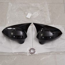Left+Right For Seat Ibiza 6J MK4 08-17 Gloss Black Door Wing Mirror Cover Cap UK