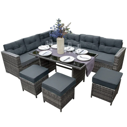 Rattan corner dining - corner,