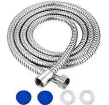 SHOWER HOSE 1/1.5/2/2.5/3M FLEXIBLE STAINLESS STEEL CHROME SHOWER BATHROOM PIPE