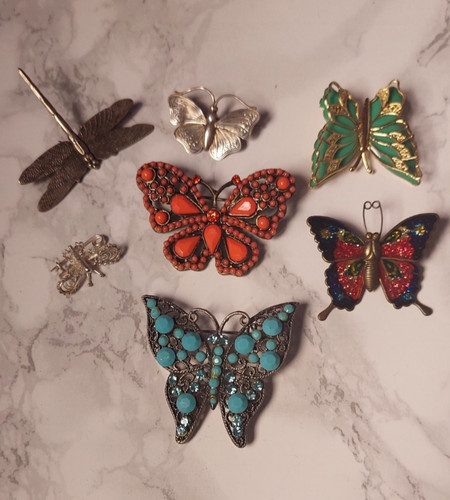 Vintage butterfly dragonfly - vintage,