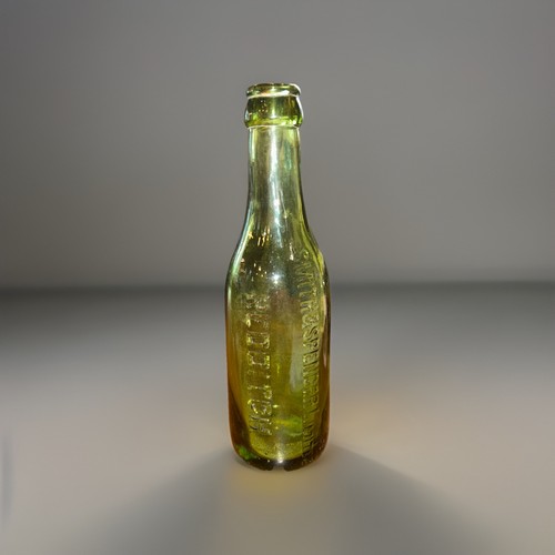 Antique green glass beer - glass,
