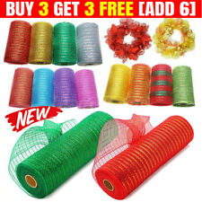 12 Colours Available Deco Mesh Rolls 15Cm X 10Yd Roll for Wreaths Swags Bows
