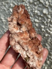 Hematite stained calcites - hematite,