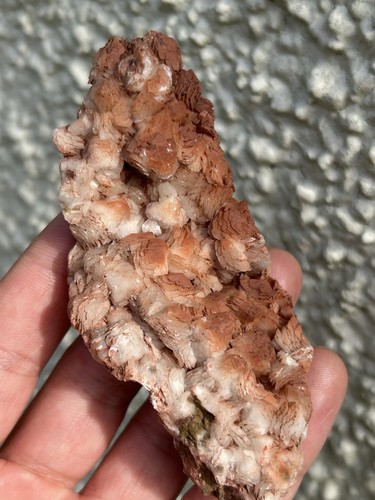 Hematite stained calcites - hematite,
