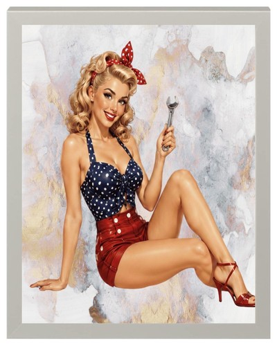 American pin girl - american,