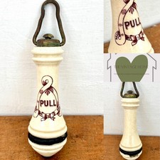 Antique Victorian Pull Chain Handle Ceramic Cistern Salvage 