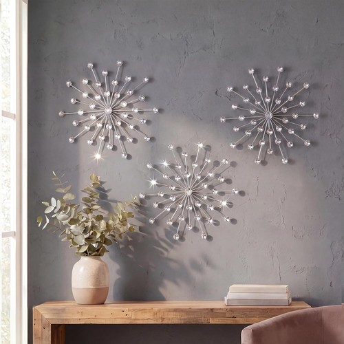 Pack silver metal sunburst - 3,