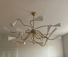 White Alexandra Sputnik Chandelier from Pure White Lines