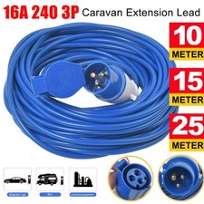 10M 15M 25M Waterproof Camping Caravan Motorhome Electric Mains Hook Up Cable
