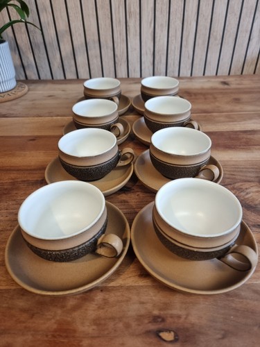 Vintage brown textured denby - brown,