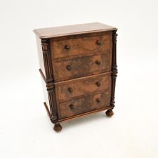 Antique Victorian Burr Walnut Specimen Chest of Drawers