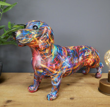 Dachshund colourful paint - colourful,