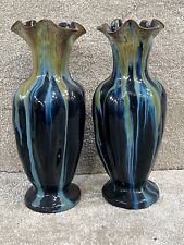 ANTIQUE PAIR OF DRIP GLAZE