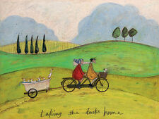 Sam Toft - Taking the Ducks Home - Canvas Print Wall Art - 2 sizes available