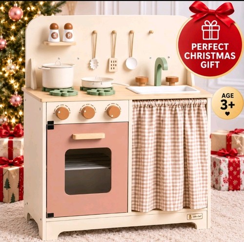 Wooden kids play kitchen - wooden,