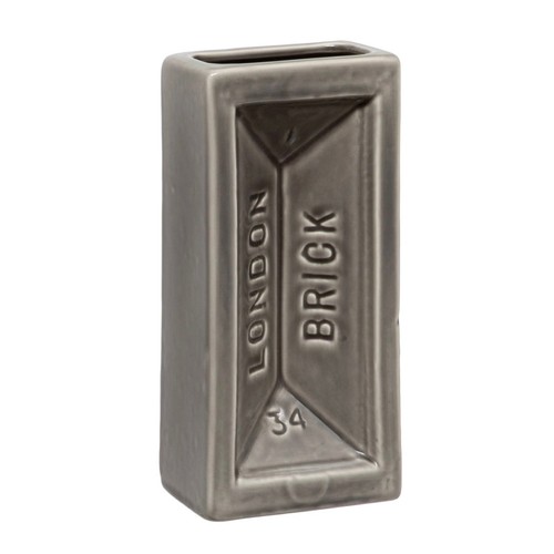 London brick vase - brick, grey-