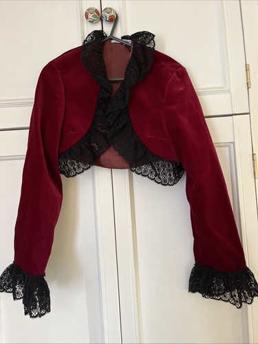 Red velvet bolero - velvet,