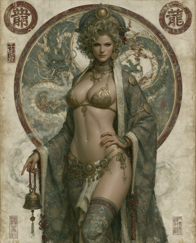 Dragon priestess green - dragon, a