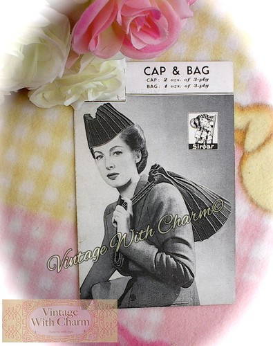 Vintage 1940s knitting pattern - vintage,