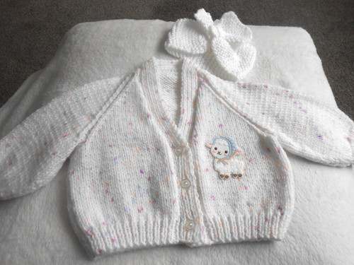 Hand knitted white - hand,