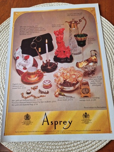 Asprey 1977 print advert - asprey,