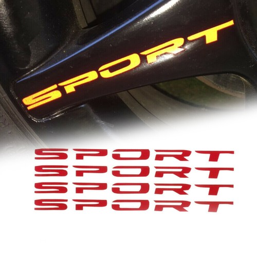 Red sport sticker car - 4x,